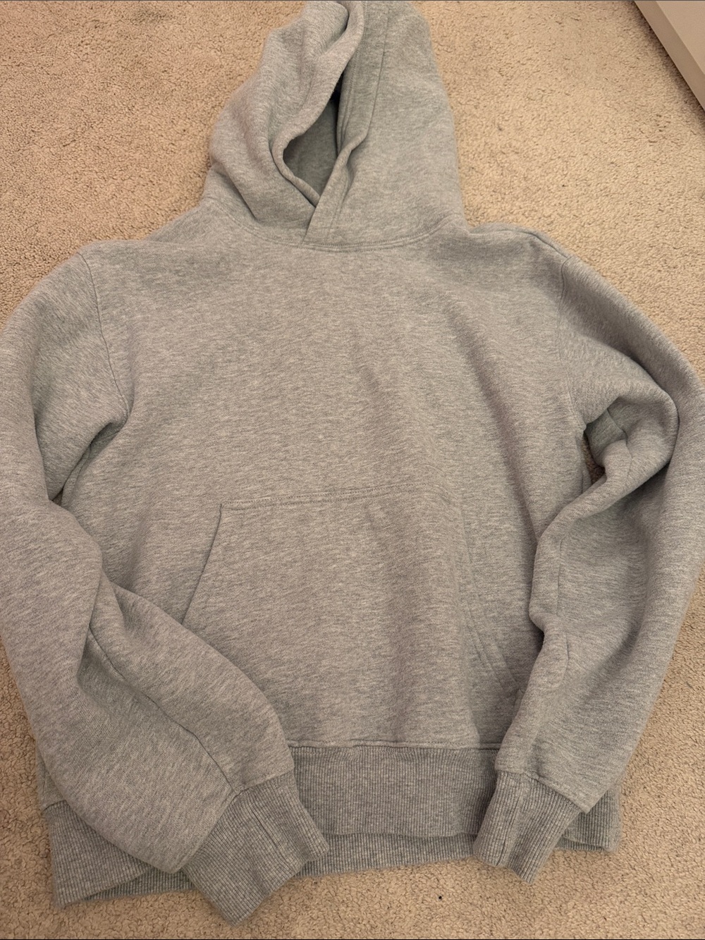 Aritzia Men's Light Grey Crewneck Hoodie